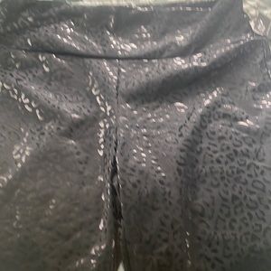 Cute dress up or down black on black leopard leggings.